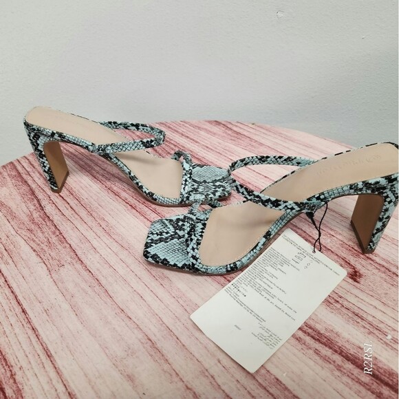 The Drop Avery Square Toe Two Strap High Heeled Sandal women's size 7.5 NWT - Picture 1 of 11